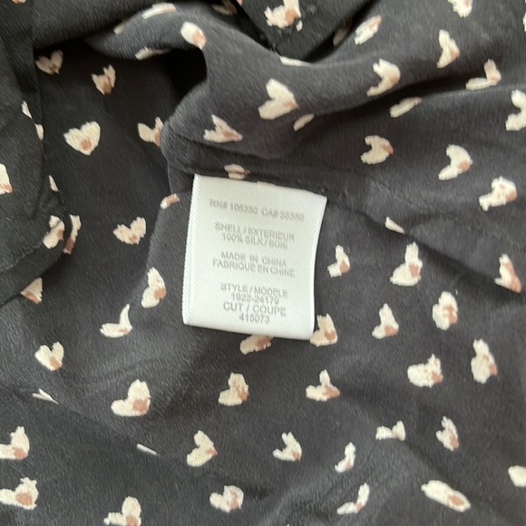 Joie Medium Silk Blouse with Hearts - Picture 3 of 3